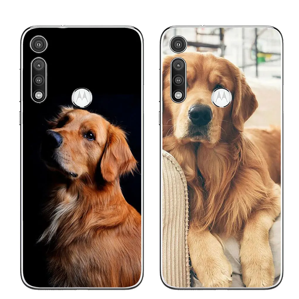 Animal Pet Golden Retriever Dog Чехол для телефона для Tecno Spark 8C 8P 7P 7T 8 POP 5 LTE 5P 7 Pro 6 Go Air Pova 2 3 4 Мягкий чехол3