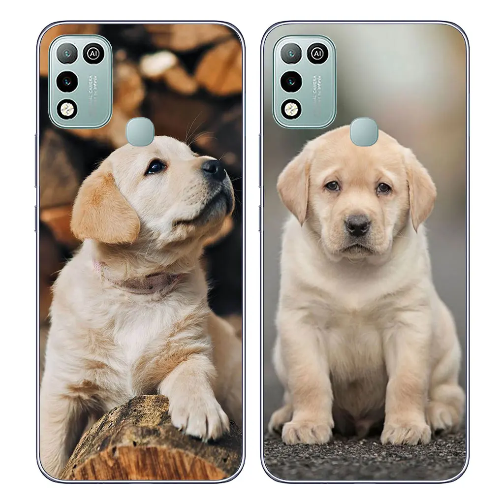 Animal Pet Golden Retriever Dog Чехол для телефона для Tecno Spark 8C 8P 7P 7T 8 POP 5 LTE 5P 7 Pro 6 Go Air Pova 2 3 4 Мягкий чехол4