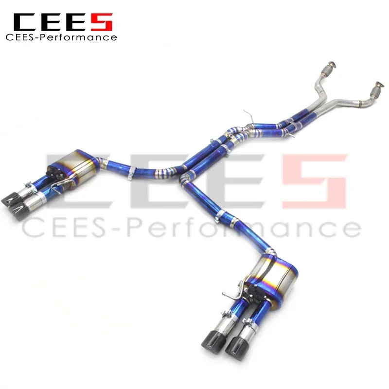 CEES Производительность выхлопной системы Catback Титановая выхлопная труба для Audi S6 / S7 C7 4.0T 2013-20181