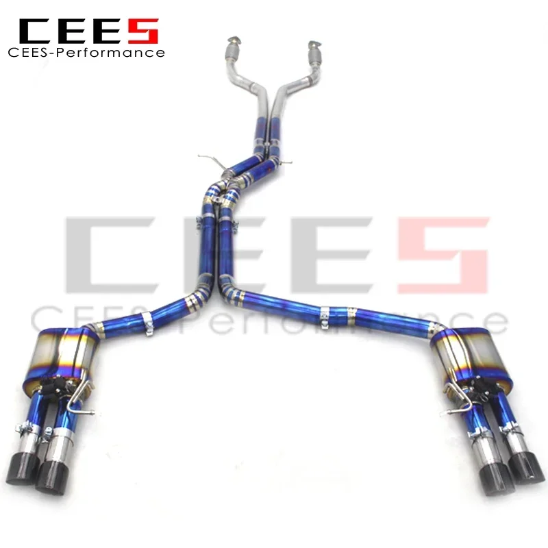CEES Производительность выхлопной системы Catback Титановая выхлопная труба для Audi S6 / S7 C7 4.0T 2013-20183