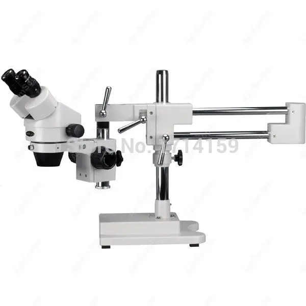 Промышленная инспекция-AmScope поставляет 3.5X-90X волоконно-оптический двухсветный стереофонический микроскоп со штангой 3.5X-90X1