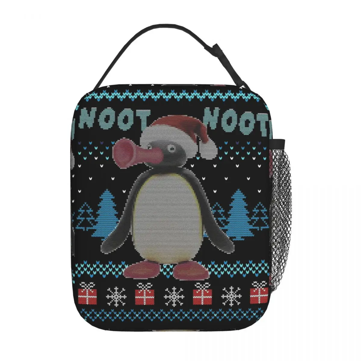 Pingu Meme Термоизолированные сумки для ланча для офиса Забавный рождественский подарок Портативные контейнеры для еды Сумки Холодильник Термоланч Боксы0