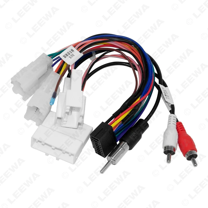 LEEWA Автомобильный 16-контактный аудио жгут проводов для Toyota All Series Aftermarket Stereo Installation AUX Wire Adapter #CA68354