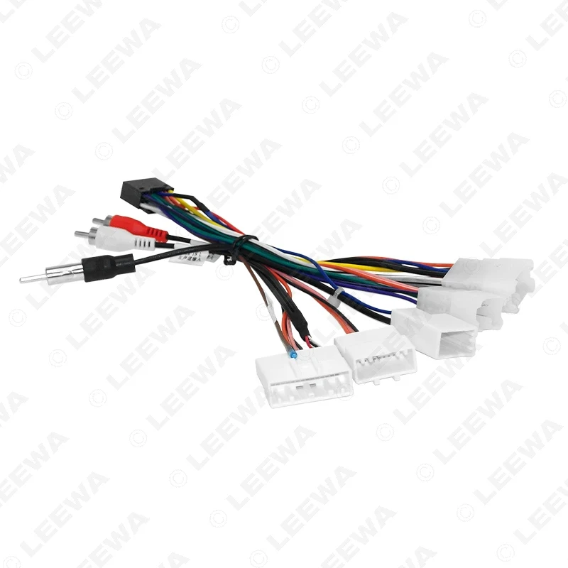 LEEWA Автомобильный 16-контактный аудио жгут проводов для Toyota All Series Aftermarket Stereo Installation AUX Wire Adapter #CA68355