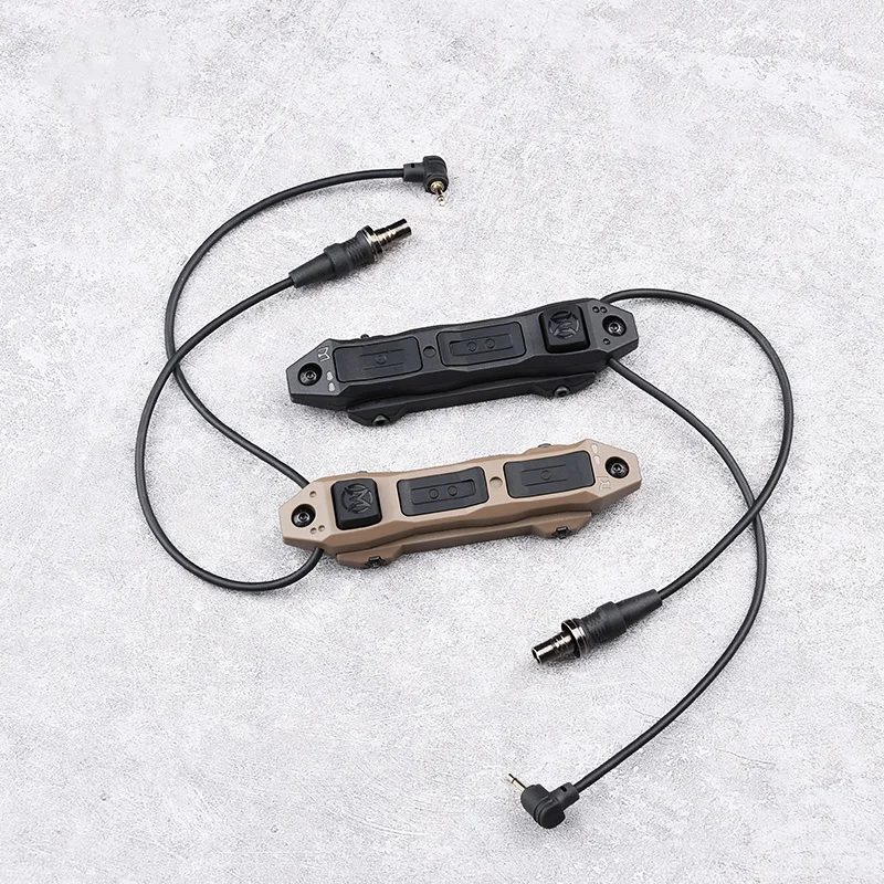 Тактический страйкбольный переключатель с двойной функцией для Surefir M300 M600 Plug Button Пульт дистанционного управления Подходит 20-миллиметровая рейка MLOK KEYMOD DBAL PEQ Лазер5