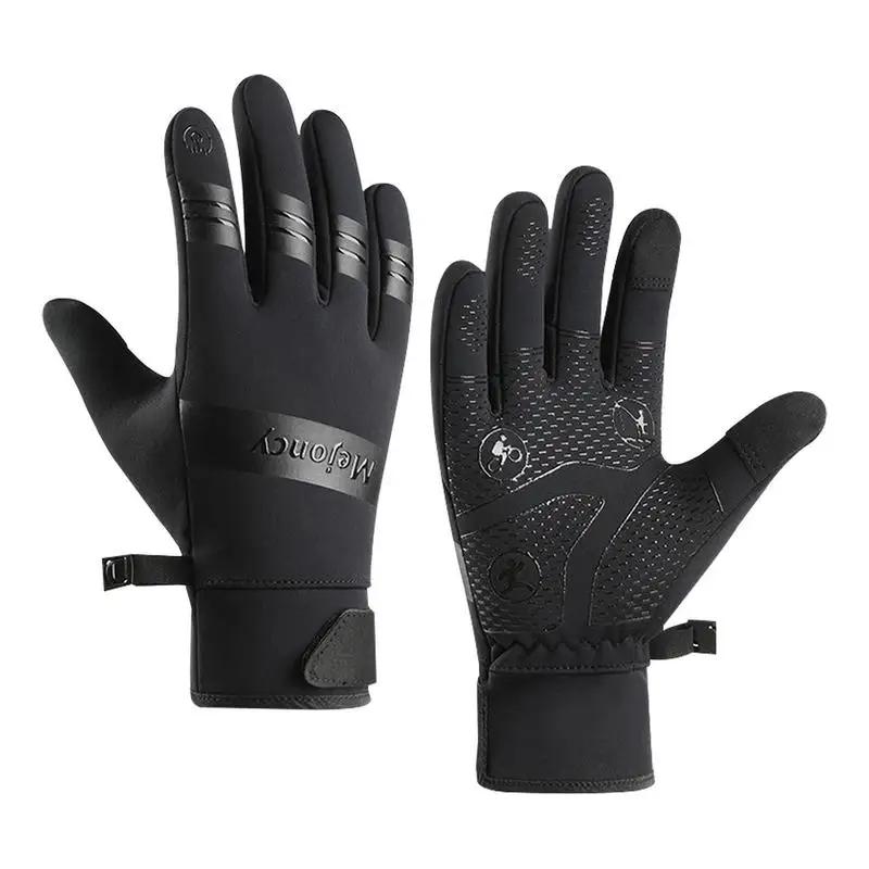 Зимние перчатки Мужские велосипедные перчатки Тепловые перчатки Перчатки с сенсорным экраном с мягкой подкладкой Водонепроницаемые теплые перчатки для мужчин и женщин0