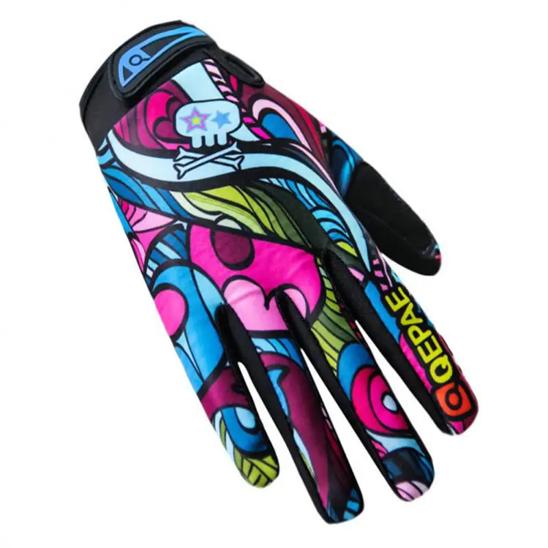 Print Велосипедные перчатки Велосипедные спортивные походные перчатки с полным пальцем Сетка GEL Зимние перчатки Женщины Мужчины Велосипедные перчатки2