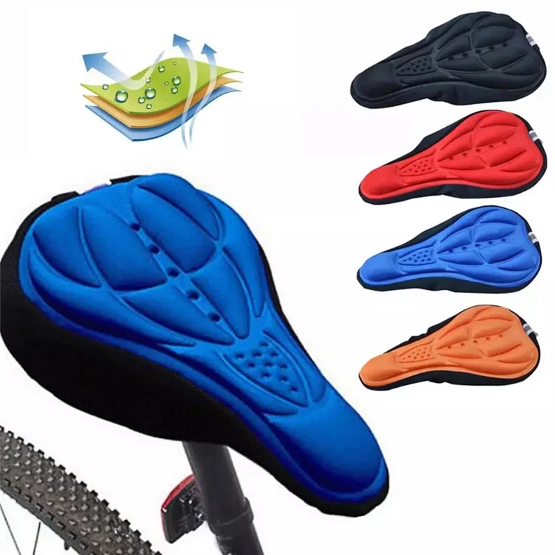 3D Gel Pad Седельный чехол сиденья Утолщенный велосипедный чехол для подушки для горного велосипеда1