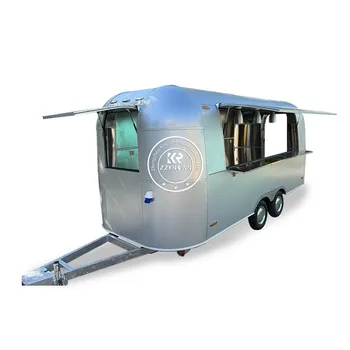 2024 Новое поступление глиноземного материала Airstream Food Truck Кофе Мобильный кейтеринг Тележка для еды Кухонное оборудование для продажи США