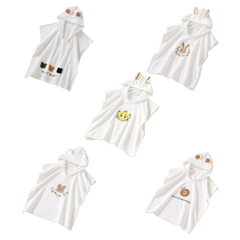 57EE Детское банное полотенце с капюшоном для новорожденных Прочное впитывающее одеяло для халата