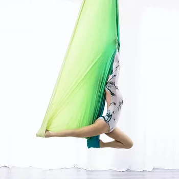 7 метров Воздушное шелковое оборудование Воздушная шелковая ткань средней растяжимости для акробатических танцев Воздушная йога Воздушный йога Гамак для йоги