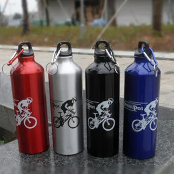  750 мл Бутылка для воды Горный велосипед Чашка для бутылки с водой Спортивный велоспорт Botella Держатель для фляги с карабином из алюминиевого сплава