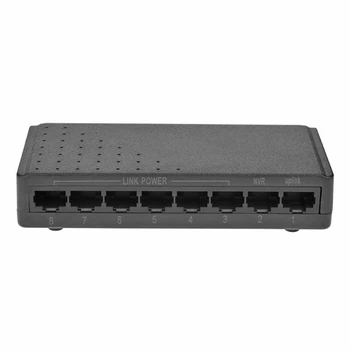 8 портов 6+2 POE Коммутатор Инжектор питания через RJ45 Ethernet Семейная сетевая система 10/100M Для камер без адаптера питания