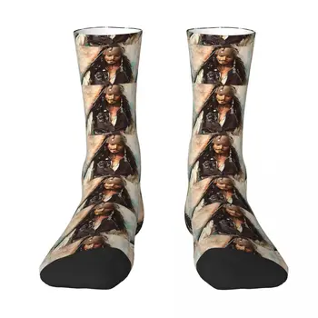 All Seasons Экипаж Чулки Jack Sparrow Носки Harajuku Crazy Hip Hop Длинные носки Аксессуары для мужчин Женщины Подарки