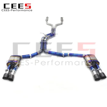 CEES Производительность выхлопной системы Catback Титановая выхлопная труба для Audi S6 / S7 C7 4.0T 2013-2018