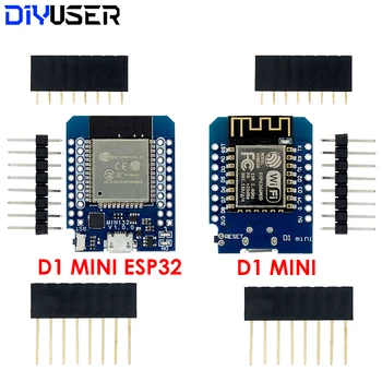 D1 Mini ESP32 ESP-32 WiFi + Bluetooth Плата разработки Интернета вещей на основе ESP8266 Полностью функциональный