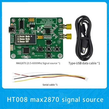 HT008 Источник сигнала MAX2870 STM32 Генератор сигналов 23,5-6000 МГц Источник сигнала Поддержка точки / режима Прочный Простой в использовании