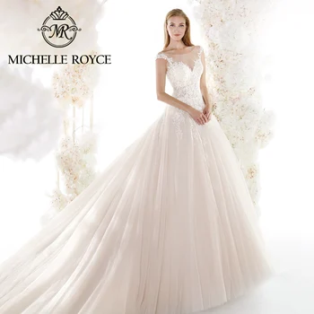 Michelle Royce Бальное платье Свадебное платье Высокое качество 2024 Симпатичная Возлюбленная Вышивка Корт Поезд Свадебное платье Vestidos De Novia