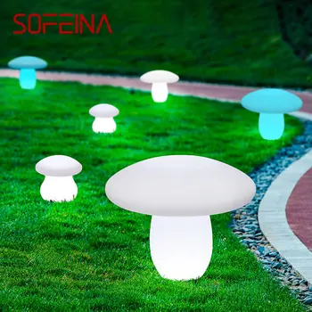 SOFEINA Уличные грибные газонные лампы с дистанционным управлением Белый Солнечный 16 цветов Светлый Водонепроницаемый IP65 для украшения сада