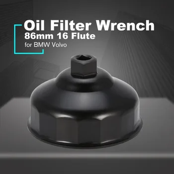 Гаечный ключ для масляного фильтра 86 мм 16 канавок Торцевое гнездо Квадратный диск Инструмент для снятия крышки Мини Авто Инструменты для ремонта автомобилей для BMW Volvo