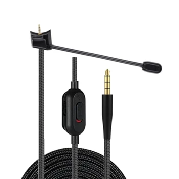 Запасной кабель в оплетке микрофона штанги с переключением громкости и отключения звука Кабель гарнитуры 3,5 мм на 2,5 мм для гарнитуры Bose QC35 QC35II