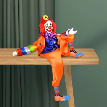 Кукла-клоун Нежная игрушечная кукла-клоун Кукла Фарфоровая модель клоуна для декора стола