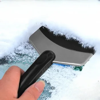  Лопата для снега из нержавеющей стали для автомобилей Многофункциональный инструмент для размораживания и скребка снега Зимний инструмент для скребка льда