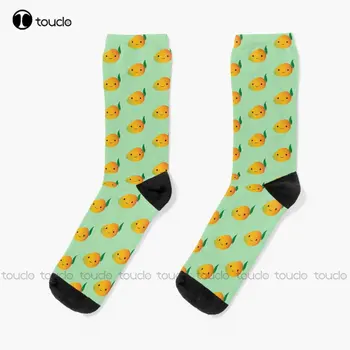 Милые носки Kawaii Mango Носки США Персонализированные пользовательские носки унисекс для взрослых подростков и молодежи Уличные носки для скейтборда Пользовательский подарок смешной