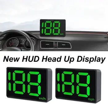 Полноэкранный 2-цветный HUD GPS спидометр для всех автомобилей Проекционный дисплей одометр Автомобильная цифровая скорость Автомобильная электроника Аксессуары