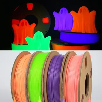 Светящийся в темноте светящийся 3D-принтер Нить накала Сплошной цвет Серебристый PLA 3D-печатная проволока 1,75 мм1кг Нити для 3D-печати