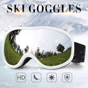 сферическое зеркало с большим полем зрения лыжные очки, лыжные очки двухслойные противотуманные мужские и женские модели на открытом воздухе